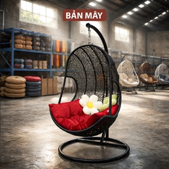 Xích Đu Mây Nhựa Lưng Tôm – Ngồi Lâu Vẫn Thoải Mái, Không Mỏi Lưng