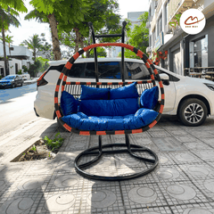 Xích Đu Sân Vườn Cần Kép 3 Chỗ Ngồi, Tùy Chọn Màu Sắc Theo Ý