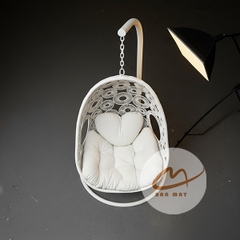 Xích Đu Ban Công Đan Đồng Xu Hoa Cúc – Ghế Thư Giãn Nhỏ Gọn Cho Không Gian Nhà Phố