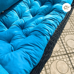 Xích Đu Sân Vườn Bán Nguyệt Cần Kép – Không Gian Tụ Họp 3 Người Vững Chãi