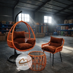 Bộ Bàn Ghế Mây Nhựa Ngoài Trời Phượng Hoàng Đơn – Góc Tiếp Khách Thư Giãn Cho Ban Công, Sân Vườn