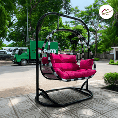 Xích Đu Ngoài Trời Dáng Bầu Dục Cao Cấp - Xích Đu Mây Nhựa Bản Mây