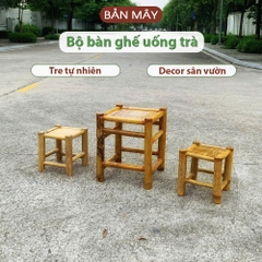 Bộ bàn ghế tre tự nhiên (2 ghế 1 bàn)