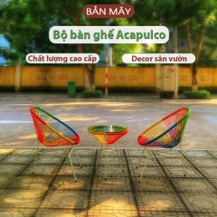 Bộ bàn ghế Acapulco ngũ sắc 2 ghế 1 bàn