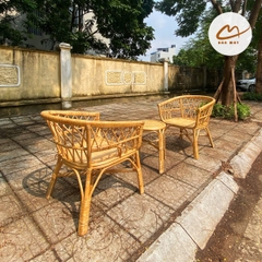 Bộ bàn ghế mây thật (2 ghế 1 bàn)