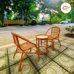 Bộ bàn trà mây tự nhiên