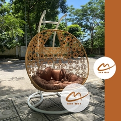 Xích Đu Sân Vườn Đôi Đan Tay Thủ Công – Không Gian Thư Giãn Cho Gia Đình