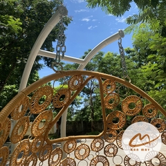 Xích Đu Sân Vườn Đôi Đan Tay Thủ Công – Không Gian Thư Giãn Cho Gia Đình