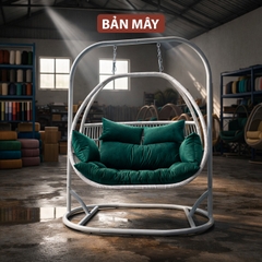 Xích Đu Ngoài Trời Phượng Hoàng Đôi Chịu Lực - Xích Đu Bản Mây Cao Cấp