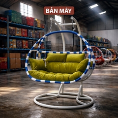 Xích Đu Mây Nhựa Cần Kép Phượng Hoàng - Mẫu Xích Đu Decor Ban Công Siêu Bền