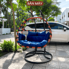 Xích Đu Sân Vườn Cần Kép 3 Chỗ Ngồi, Tùy Chọn Màu Sắc Theo Ý