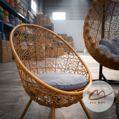 Bộ Bàn Ghế Xích Đu Mây Nhựa Tai Gấu Cao Cấp, Đan Vảy Rồng Độc Đáo