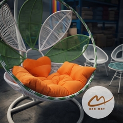 Bộ bàn ghế ban công, xích đu ngoài trời nội thất Bản Mây khung thép đan mây nhựa thủ công cao cấp