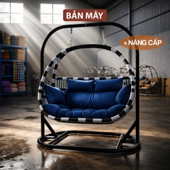 Xích Đu Sân Vườn Khung Thép Phối Màu - Giải Pháp Thư Giãn Ngoài Trời Đẳng Cấp