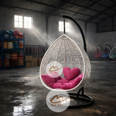 Xích Đu Trứng Đan Rối Dài – Điểm Nhấn Nghỉ Dưỡng Cho Không Gian Xích Đu Sân Vườn