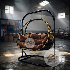 Xích Đu Ngoài Trời Dáng Bầu Dục Cao Cấp - Xích Đu Mây Nhựa Bản Mây