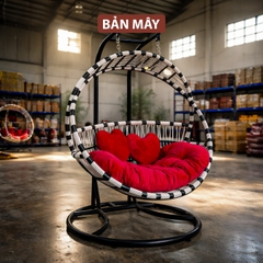 Xích Đu Ngoài Trời Song Nguyệt Cần Kép – Biểu Tượng Hình Khối Cho Không Gian Sân Vườn