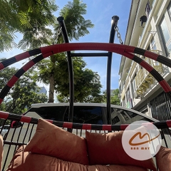 Xích Đu Trong Nhà Thiết Kế Cần Kép, Mẫu Xích Đu Mây Nhựa Decor Giếng Trời