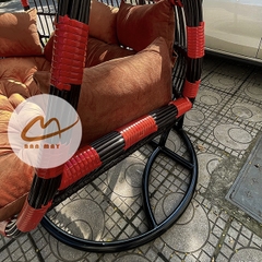 Xích Đu Trong Nhà Thiết Kế Cần Kép, Mẫu Xích Đu Mây Nhựa Decor Giếng Trời