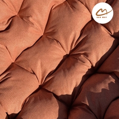 Ghế bập bênh vuông, ghế papasan thư giãn khung thép mây nhựa ngồi được 2 người