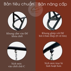 Xích Đu Sân Vườn Khung Thép Phối Màu - Giải Pháp Thư Giãn Ngoài Trời Đẳng Cấp