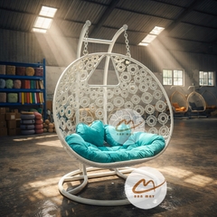 Xích Đu Sân Vườn Đôi Đan Tay Thủ Công – Không Gian Thư Giãn Cho Gia Đình