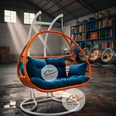 Xích Đu Ban Công Dáng Phượng Hoàng Kép Bản Mây - Đẳng Cấp Thiết Kế Thủ Công