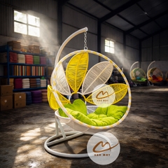 Xích Đu Ngoài Trời Cánh Hoa – Mẫu Ghế Nghệ Thuật Cho Không Gian Thư Giãn