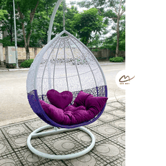 Xích đu giọt nước mix màu trắng - tím