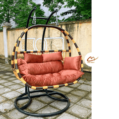 (Bản mới) Xích đu cần kép mix màu vàng nâu