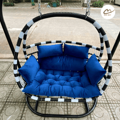 (Bản mới) Xích đu phượng hoàng đôi mix màu trắng xanh