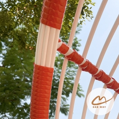 Xích Đu Ngoài Trời Song Nguyệt Cần Kép – Biểu Tượng Hình Khối Cho Không Gian Sân Vườn