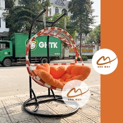 Xích Đu Ngoài Trời Song Nguyệt Cần Kép – Biểu Tượng Hình Khối Cho Không Gian Sân Vườn