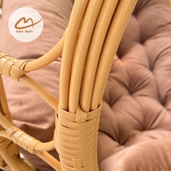 Xích Đu Đẹp Bán Nguyệt Mây Nhựa Khung Thép – Góc Thư Giãn Ấm Áp Cho Gia Đình