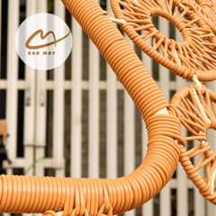 Ghế Xích Đu Cần Kép Đồng Xu Hoa Cúc – Không Gian Thư Giãn Rộng Rãi Cho 2–3 Người