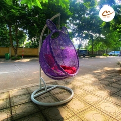 Xích đu đơn tai gấu đan rối màu tím