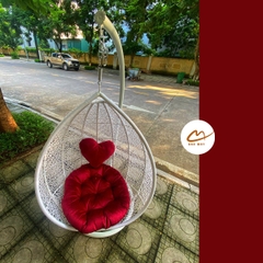 Xích đu đơn màu trắng hình giọt nước
