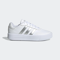 Giày thể thao Nữ Adidas court platform "silver metallic" gv8996 - hàng chính hãng