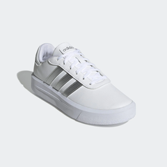Giày thể thao Nữ Adidas court platform "silver metallic" gv8996 - hàng chính hãng