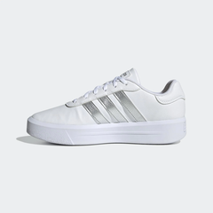 Giày thể thao Nữ Adidas court platform "silver metallic" gv8996 - hàng chính hãng