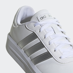 Giày thể thao Nữ Adidas court platform "silver metallic" gv8996 - hàng chính hãng