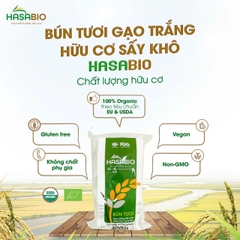 Bún Tươi Sấy Khô - Phở Ăn Liền Hữu Cơ HASABIO FOODS - Chuẩn Organic - Sợi Mềm, Dành Cho Bé Từ 6 Tháng Và Cả Gia Đình