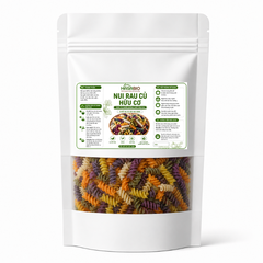 Nui Rau Củ HASABIO FOODS Cho Bé Từ 6 Tháng – Chữ C & Hình Xoắn – Từ Gạo + Rau Củ Tự Nhiên – An Toàn Ăn Dặm