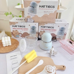 Máy Xay Ăn Dặm HATTIECS 11 Lưỡi Mới Nhất, Cối 300ml, Xay Mịn Nhuyễn, Bảo Hành Chính Hãng 24 Tháng