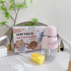Máy Xay Ăn Dặm HATTIECS 11 Lưỡi Mới Nhất, Cối 300ml, Xay Mịn Nhuyễn, Bảo Hành Chính Hãng 24 Tháng