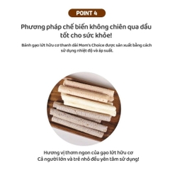 Bánh Ăn Dặm Gạo Lứt Hữu Cơ THANH DÀI MOM'S CHOICE Cho Bé Từ 6 Tháng Tuổi - Túi 30g