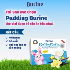 Pudding BURINE Cho Bé Ăn Dặm, Kết Cấu Mềm Mịn, Nguyên Kem - Cho Bé Từ 6 Tháng Tuổi