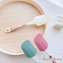 Phới Dẹt Silicon BABYBOO Quấy Bột, Quấy Cháo, Nấu Ăn, Ban Dày, Cầm Chắc Tay, Chịu Nhiệt Tốt
