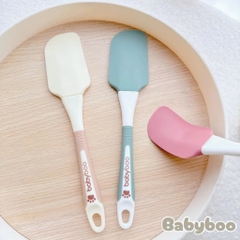Phới Dẹt Silicon BABYBOO Quấy Bột, Quấy Cháo, Nấu Ăn, Ban Dày, Cầm Chắc Tay, Chịu Nhiệt Tốt