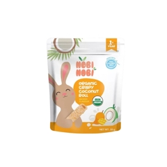 Bánh Cuộn Dừa Giòn Hữu Cơ NOBI NOBI - Túi 35gam - Không Gluten - Dành Cho Bé Từ 1 Tuổi